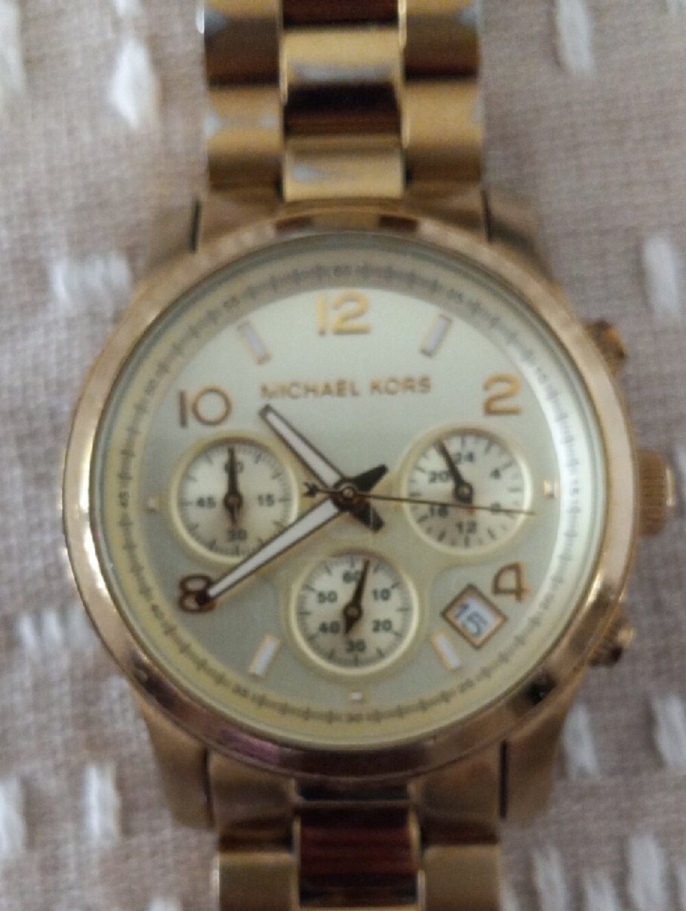 Michael Kors Gold Tone Women's Chronograph Watch - Picture 2 of 5